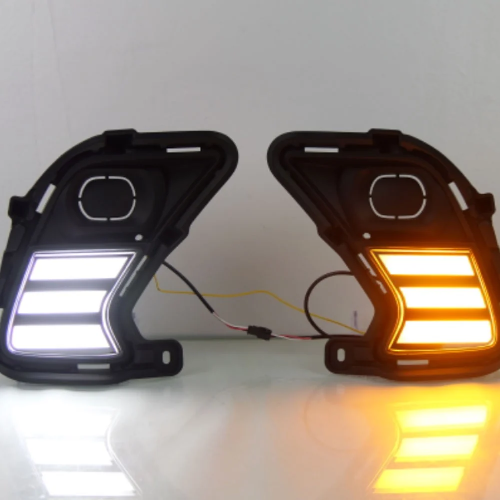 LED DRL Fog Light Kit For Toyota Grand Highlander 2024-2025 – White DRL + Amber Turn Signal - Image 3