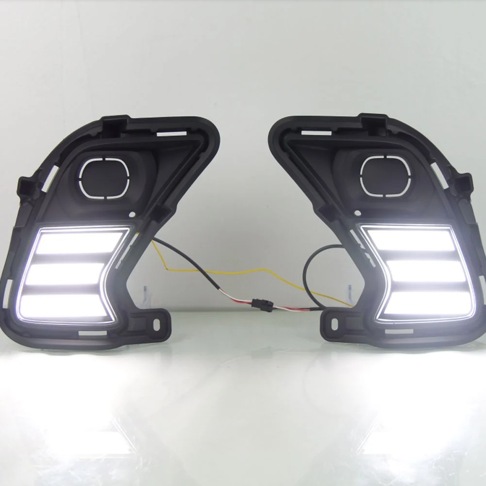 LED DRL Fog Light Kit For Toyota Grand Highlander 2024-2025 – White DRL + Amber Turn Signal - Image 4