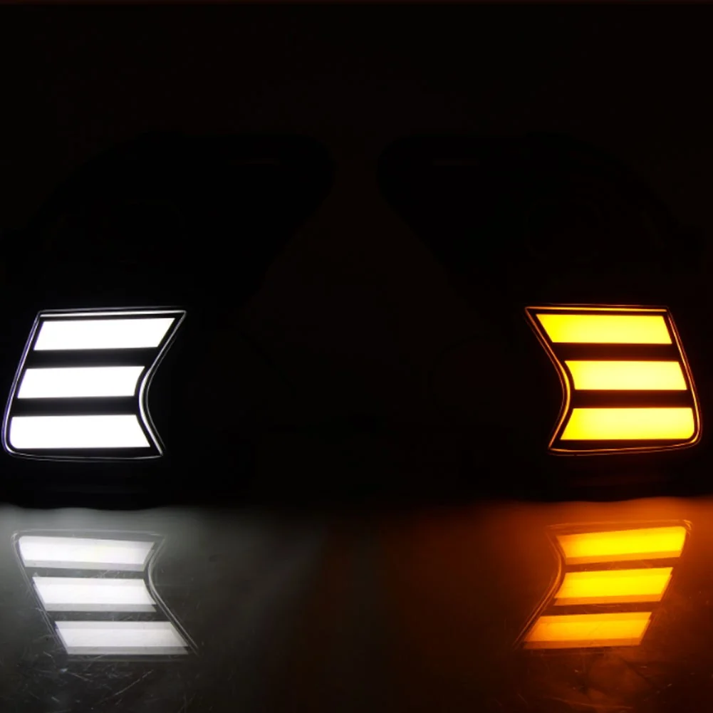 LED DRL Fog Light Kit For Toyota Grand Highlander 2024-2025 – White DRL + Amber Turn Signal - Image 6