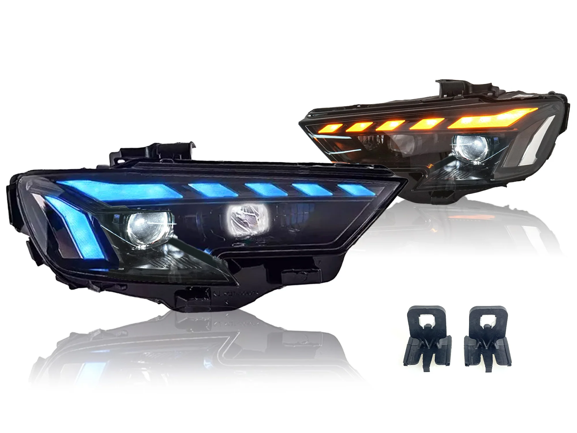 Full LED Projector Headlights Upgrade HID to LED Non-AFS for Audi A3 S3 2017-2020 - Image 9