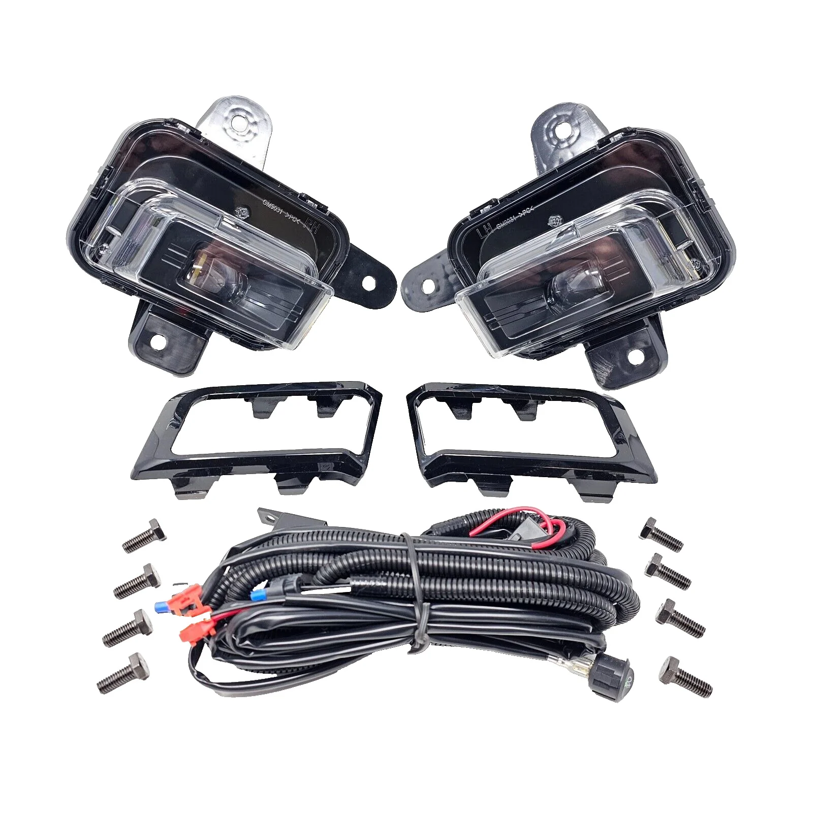 Front LED Fog Lights w/ Covers & Harness – Fits 2022 2023 2024 GMC Sierra 150 - Image 3