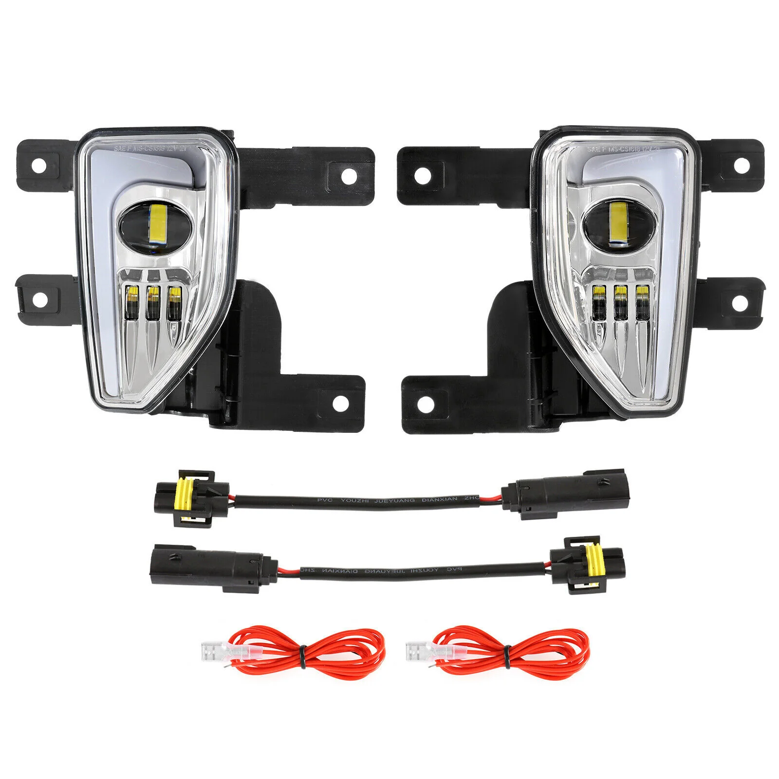 LED Fog Lights with DRL for 2016 2017 2018 Chevy Silverado 1500 Bumper Fog Lamps - Image 13