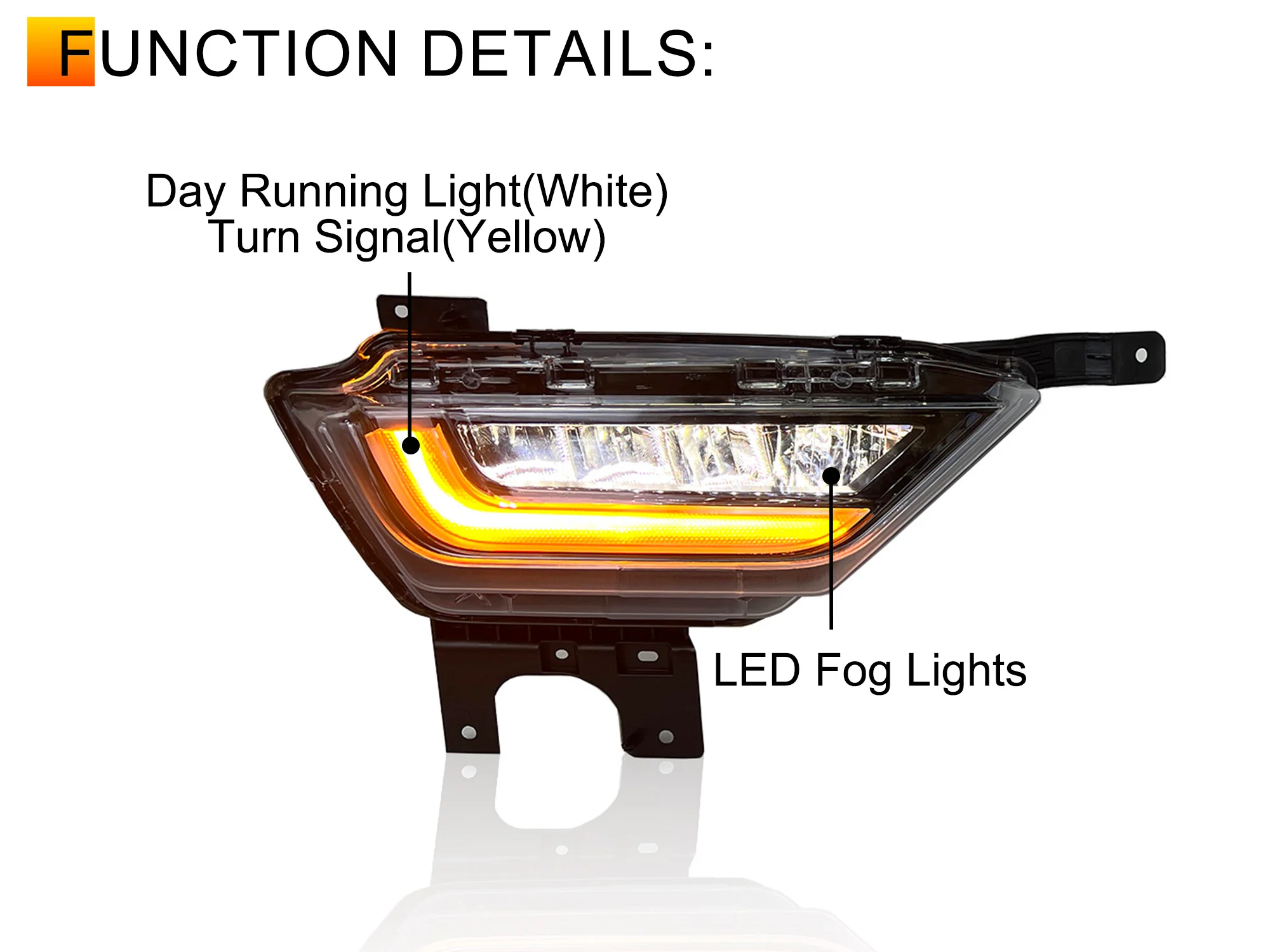 LED DRL Front Bumper Fog Lights with Signal for 2021-2023 Ford F150 XL L+R - Image 9
