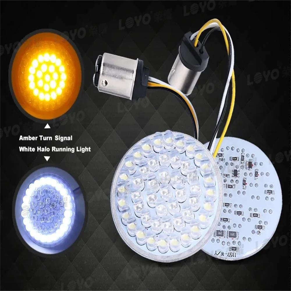 LED Front Turn Signals with Halo Running Light for Harley Davidson - Image 3