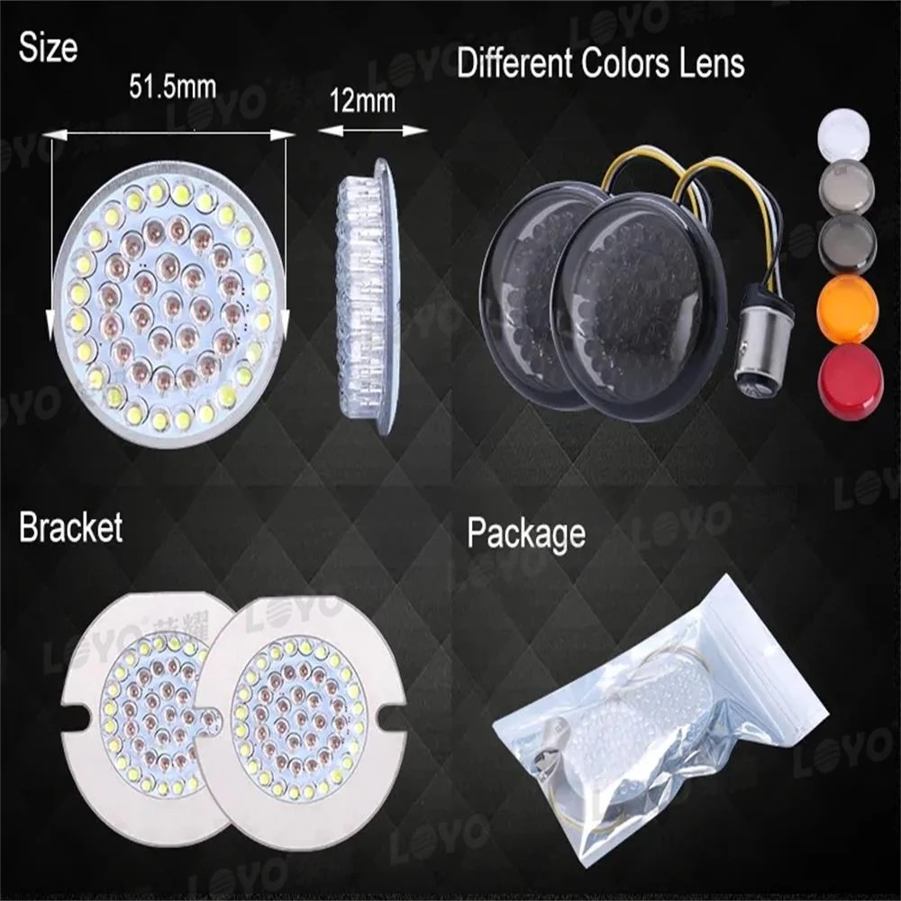 LED Front Turn Signals with Halo Running Light for Harley Davidson - Image 4