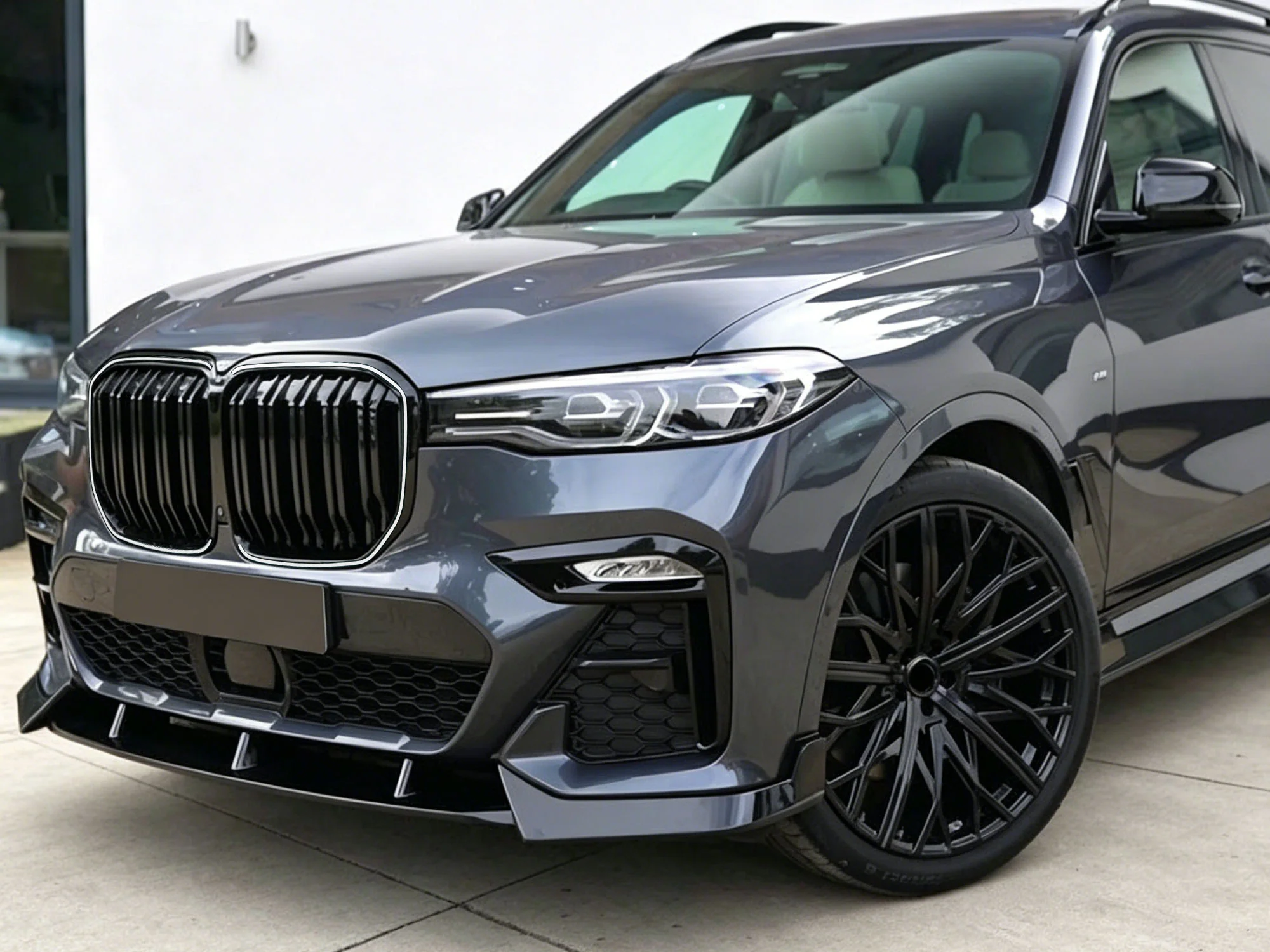 LED Gloss Black Double Slat Car Front Kidney Grill Fits For BMW X7 G07 2019-2022 - Image 3