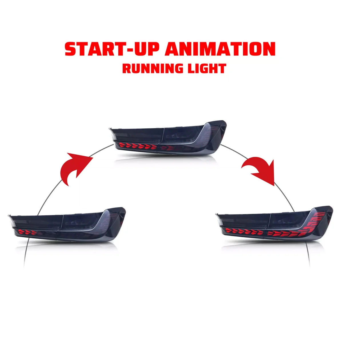 LED GTS Tail Lights for BMW 3 Series G20 M3 G80 2019-2022 Animation Rear Lamps - Image 3