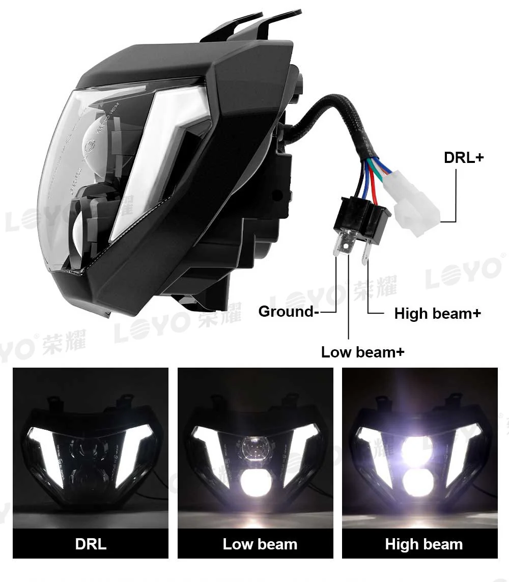 LED Headlight Assembly For Yamaha FZ09 MT09 2014 2015 2016/MT07 2019 Plug & Play - Image 2
