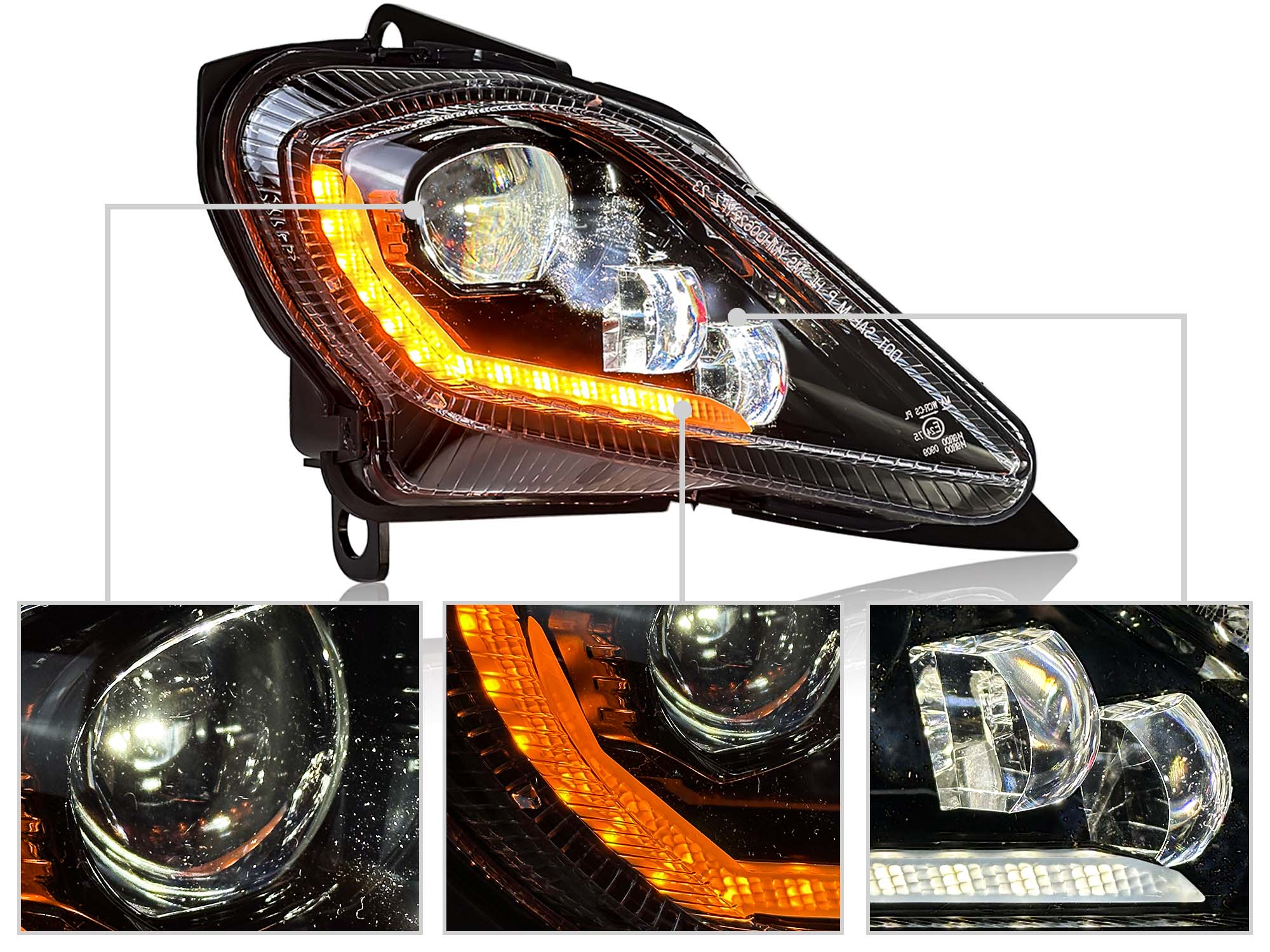 LED Headlight Assembly For Yamaha YFZ450 & Raptor 350/700/700R (2006-2023) - Image 10