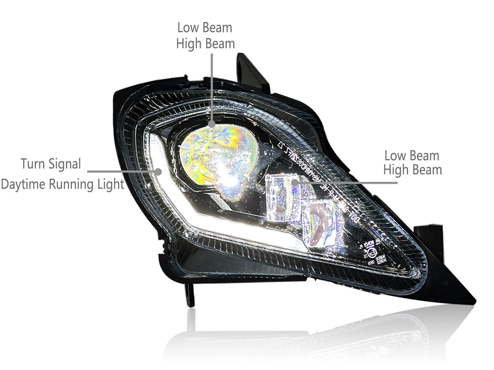 LED Headlight Assembly For Yamaha YFZ450 & Raptor 350/700/700R (2006-2023) - Image 13