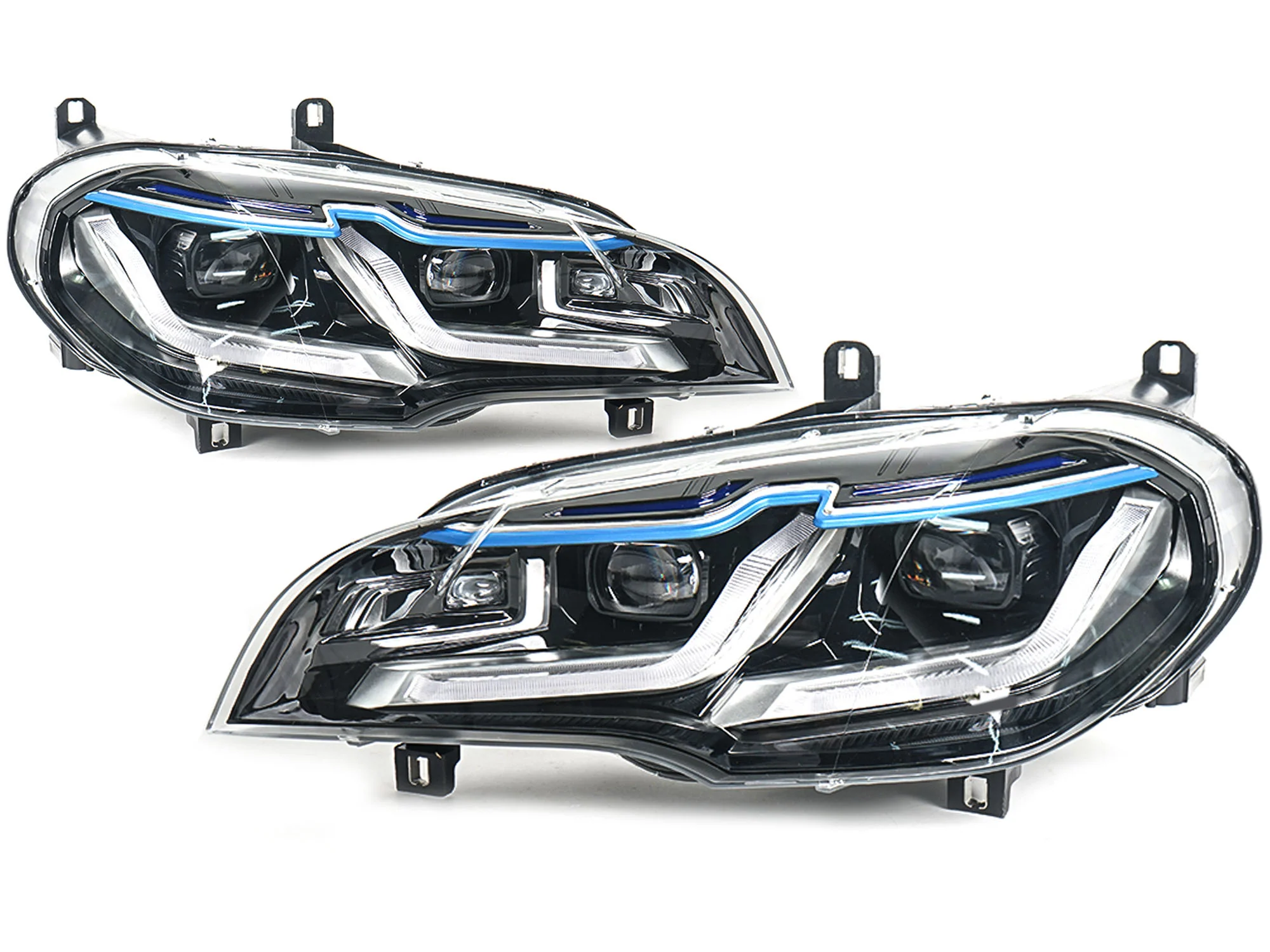 LED Headlight DRL Turn Signal Lamp Assembly For 2007-2013 BMW X5 E70 HID/Xenon w/o AFS - Image 6
