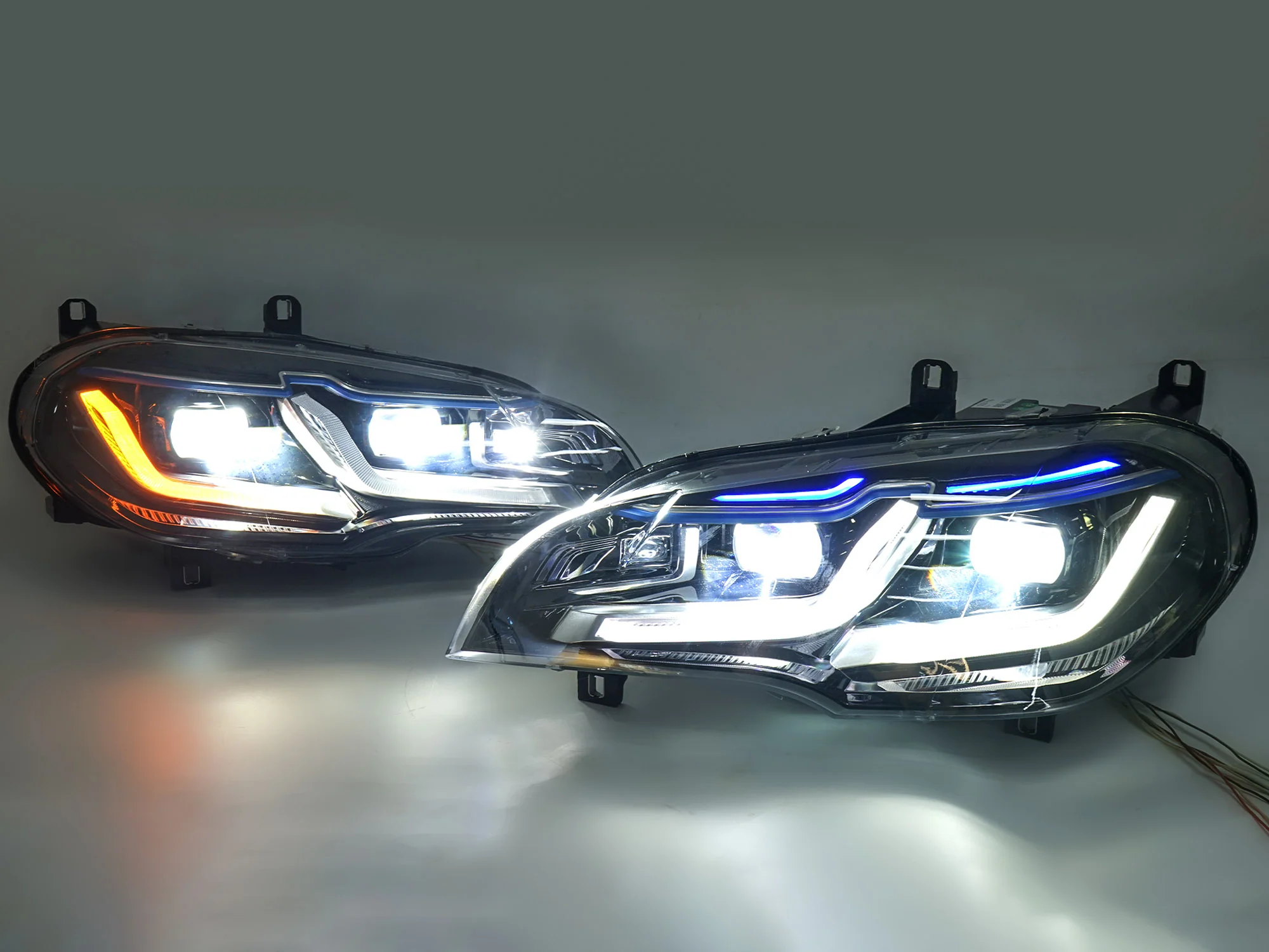 LED Headlight DRL Turn Signal Lamp Assembly For 2007-2013 BMW X5 E70 HID/Xenon w/o AFS - Image 8
