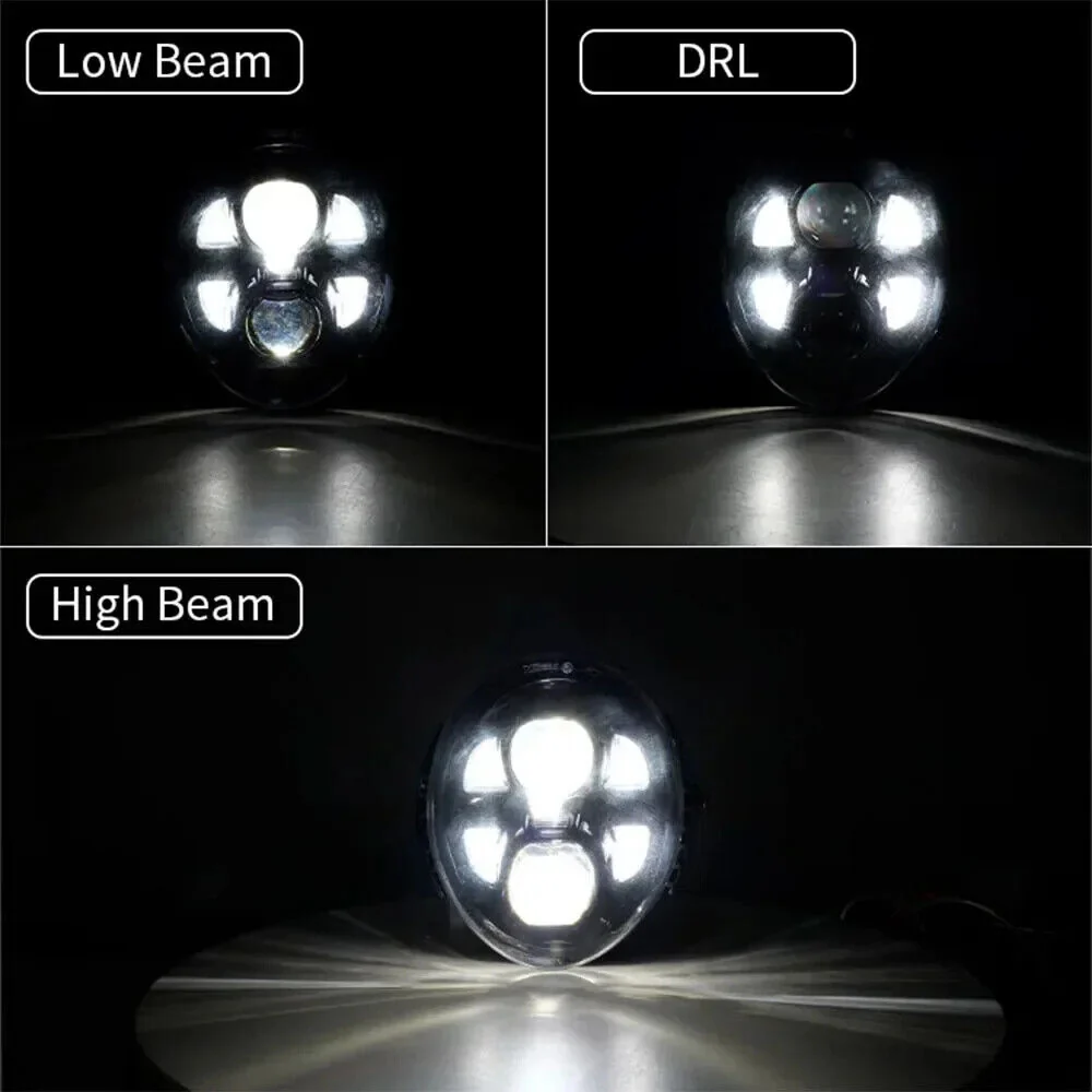 LED Headlight Hi/Low Beam Lamp DRL For Harley Davidson V-Rod VRod 2002-2017 - Image 10