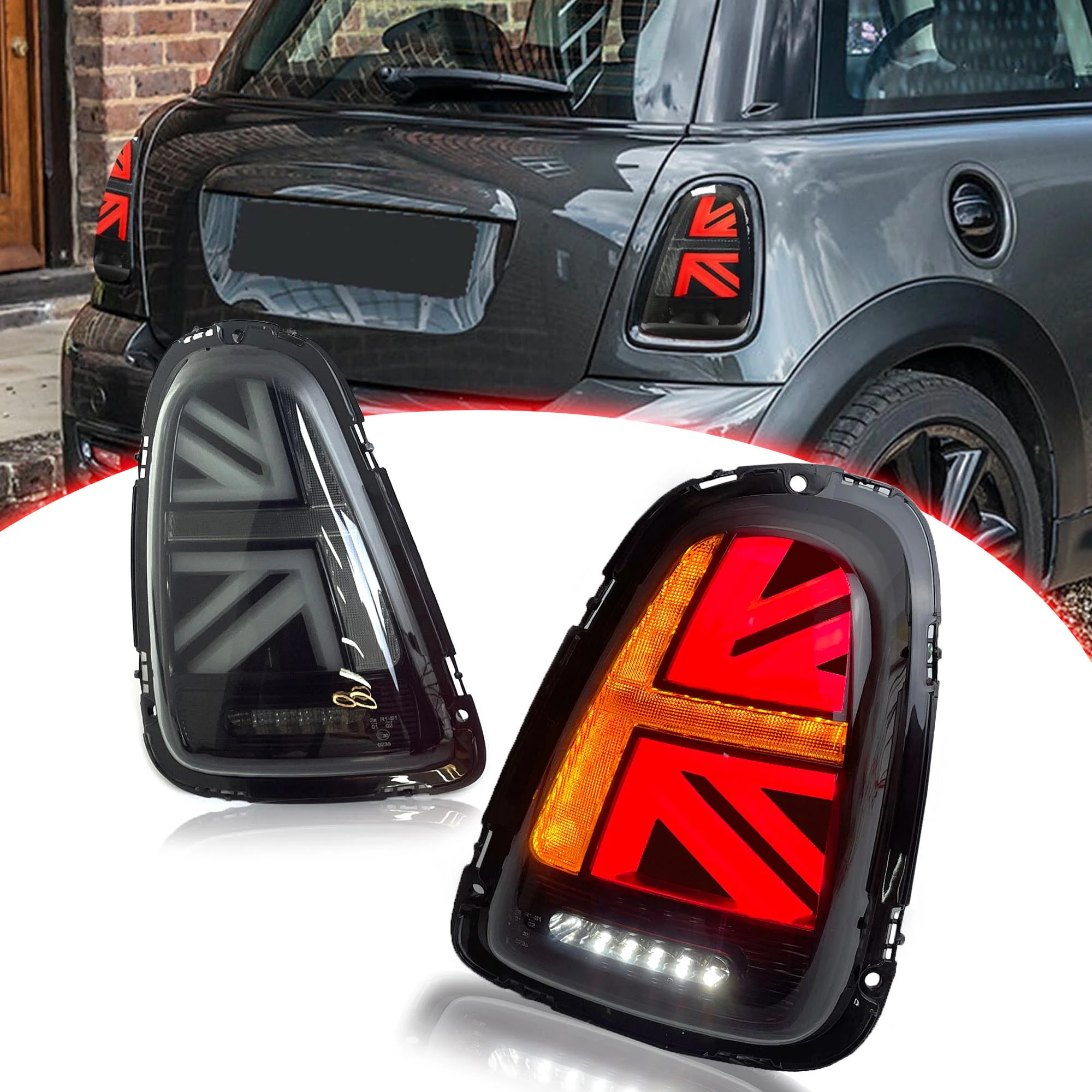 SMOKED/RED LED Rear Tail Lights For BMW Mini Cooper R56 R57 R58 R59 2007-2013 - Image 10