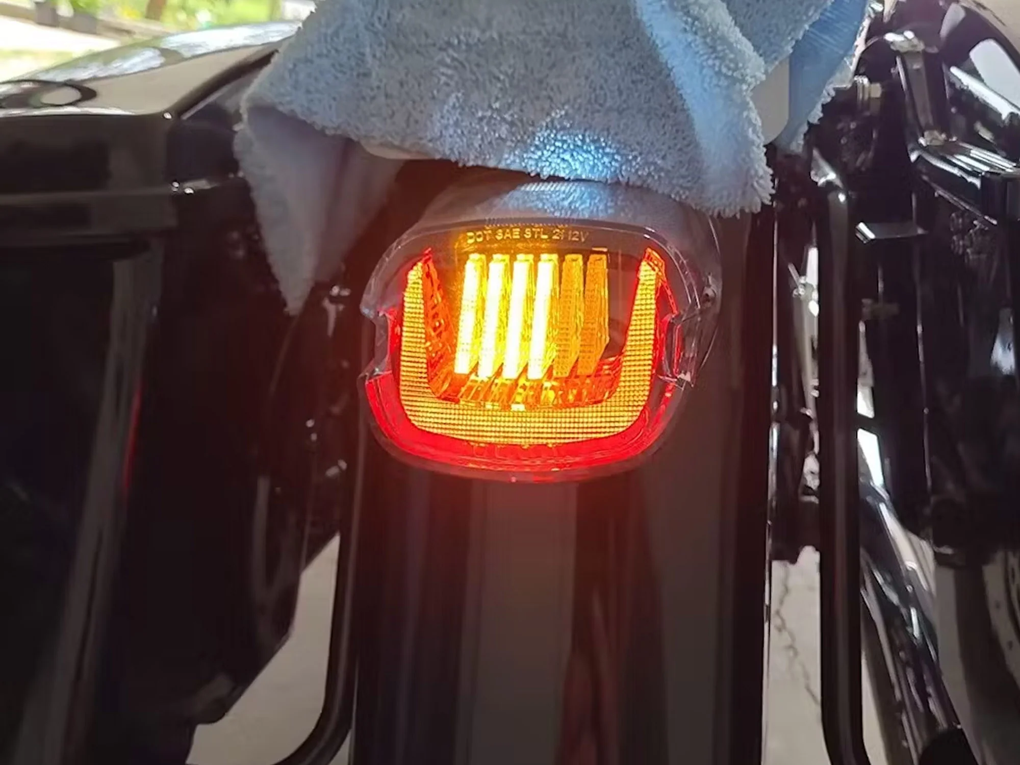 Smoked LED Tail Light Sequential Turn Signal for Harley Davidson Sportster Dyna Road King - Image 3