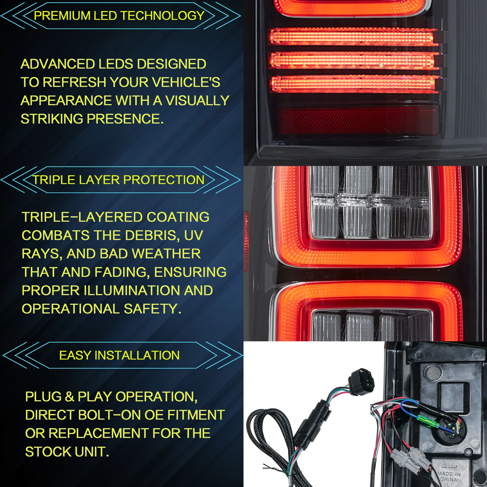 FULL LED Taillights For 2014-2018 GMC Sierra 1500 2500 3500 Rear Lamps Set - Image 5