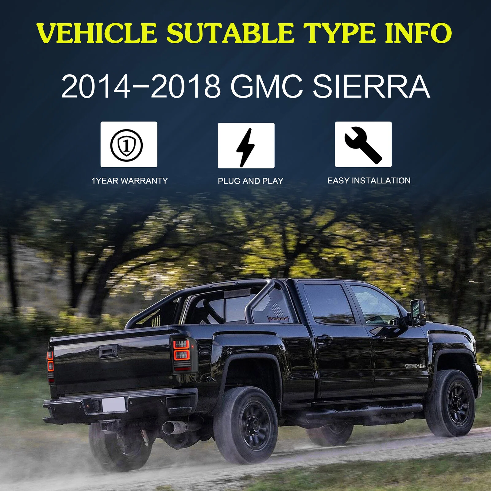 FULL LED Taillights For 2014-2018 GMC Sierra 1500 2500 3500 Rear Lamps Set - Image 6