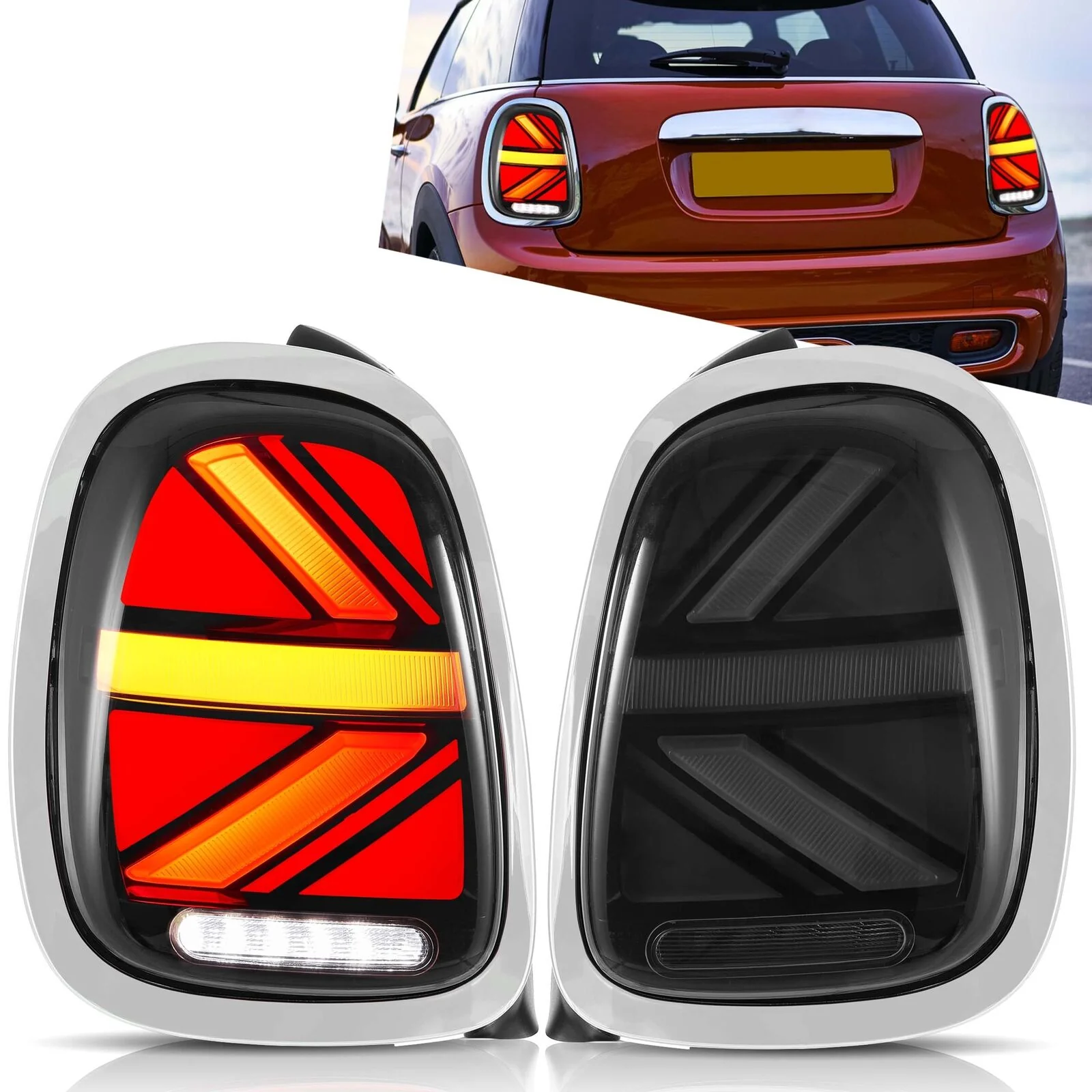 Pair LED Tail Lights w/ Startup & Sequential For 2014–2023 Mini Cooper F55 F56 F57 - Image 11