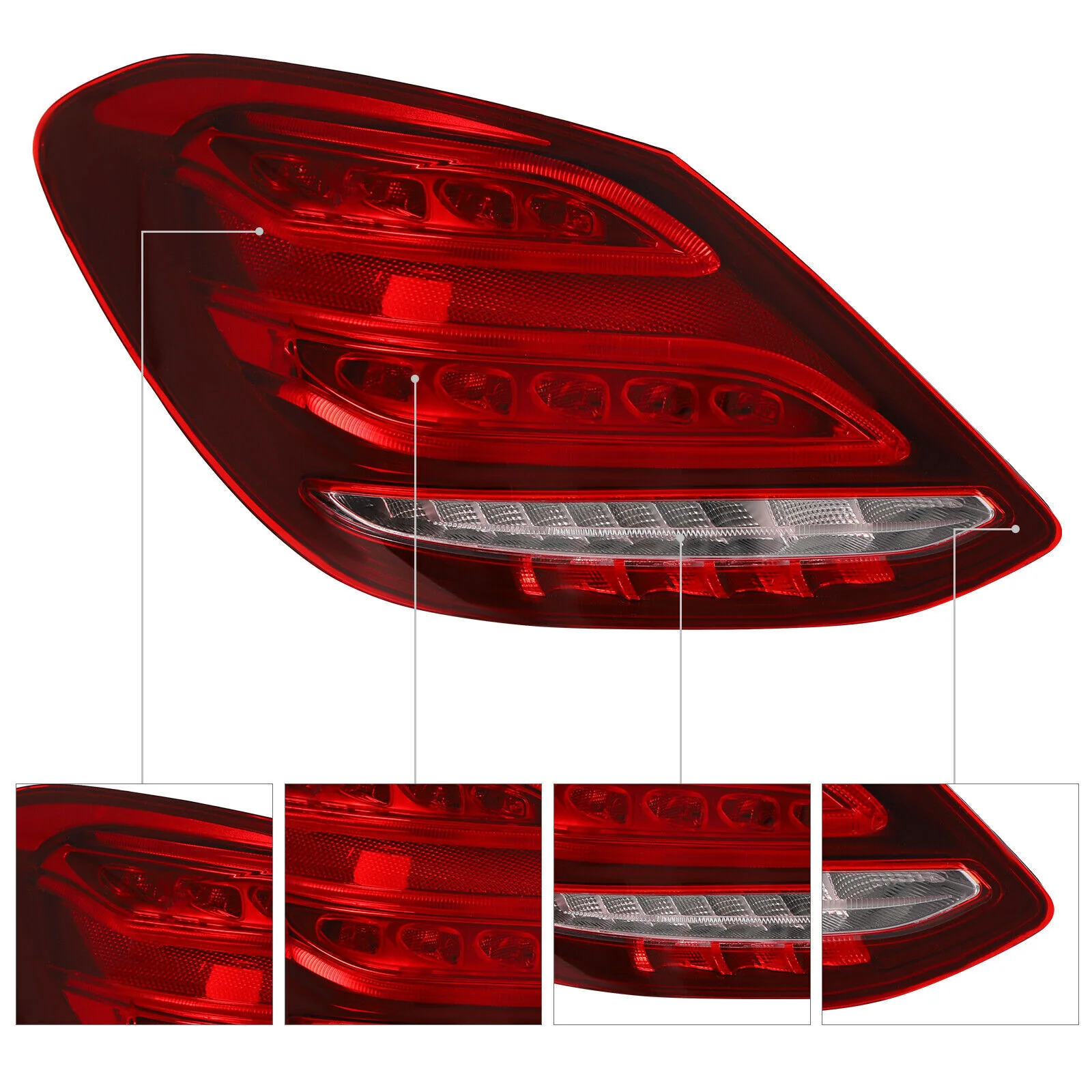 Left Driver Side Tail Light For Mercedes Benz W205 C300 C43 2015-2018 - Image 7