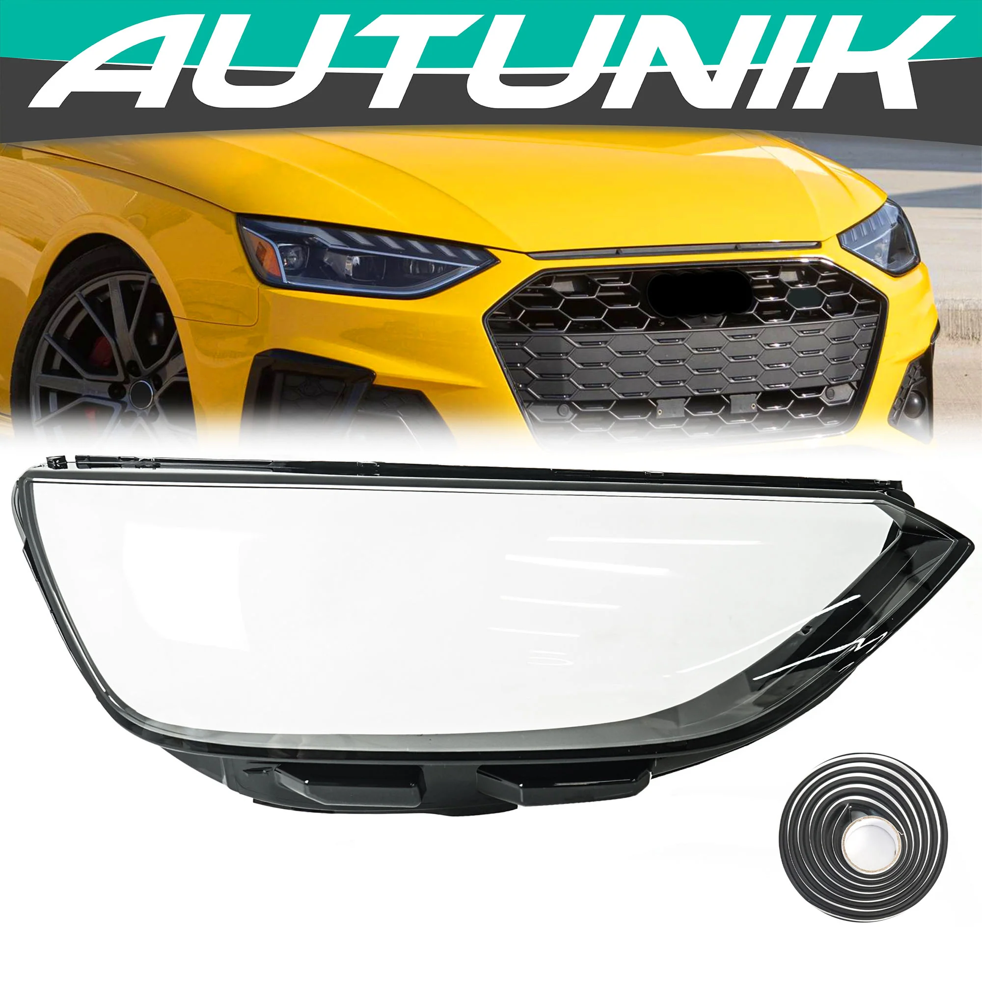 L+R Front Headlight Lens Cover For 2020–2025 Audi A4 S4 RS4 Headlamp Shell - Image 14