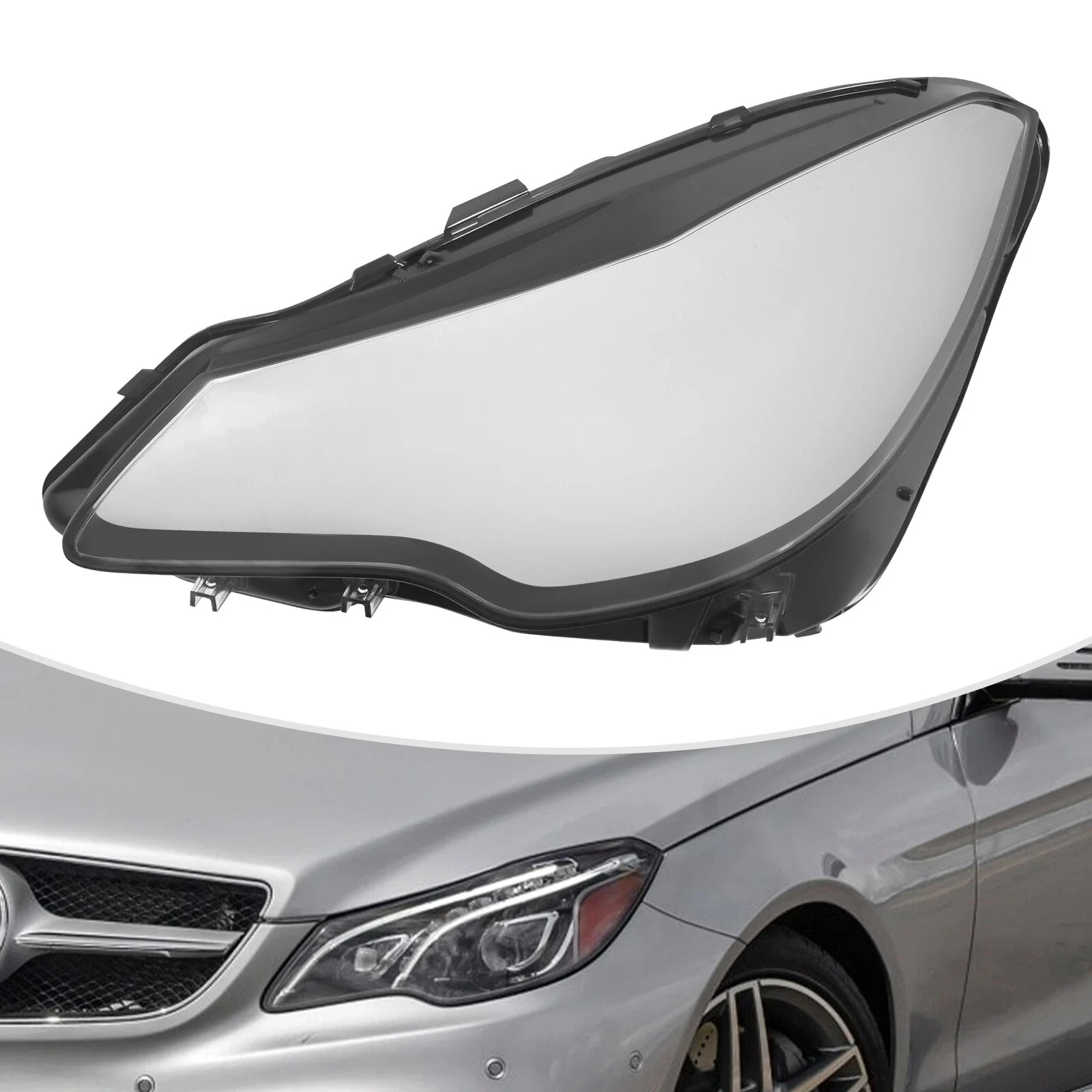Left Headlight Lens Cover for Mercedes E-Class Coupe W207 E350 E400 E550 2014 2015 2016 2017 - Image 2