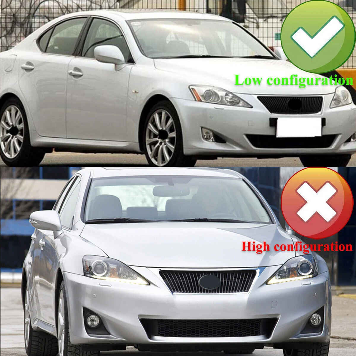 Left & Right Clear Headlight Lens Covers For Lexus IS250 / IS350 2006–2013 - Image 3