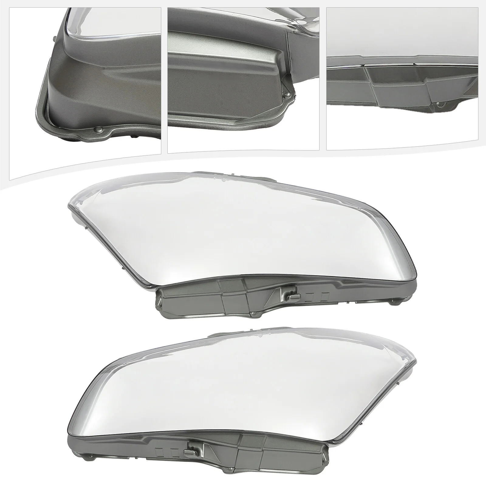 Left & Right Front Headlight Lens Covers for 2011–2014 INFINITI QX56 / QX80 - Image 2