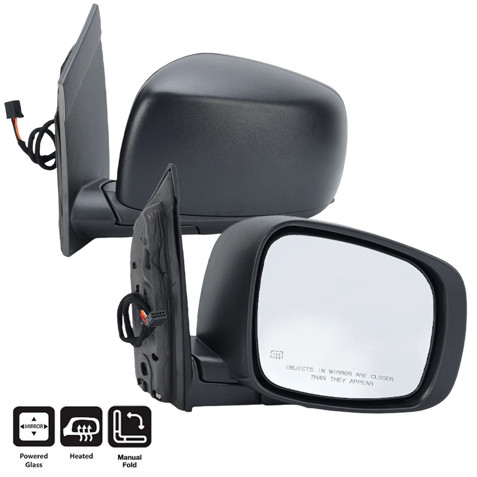Left+Right Side Mirror For Chrysler Town & Country 2008-2016 Grand Caravan 2008-2019 Heated