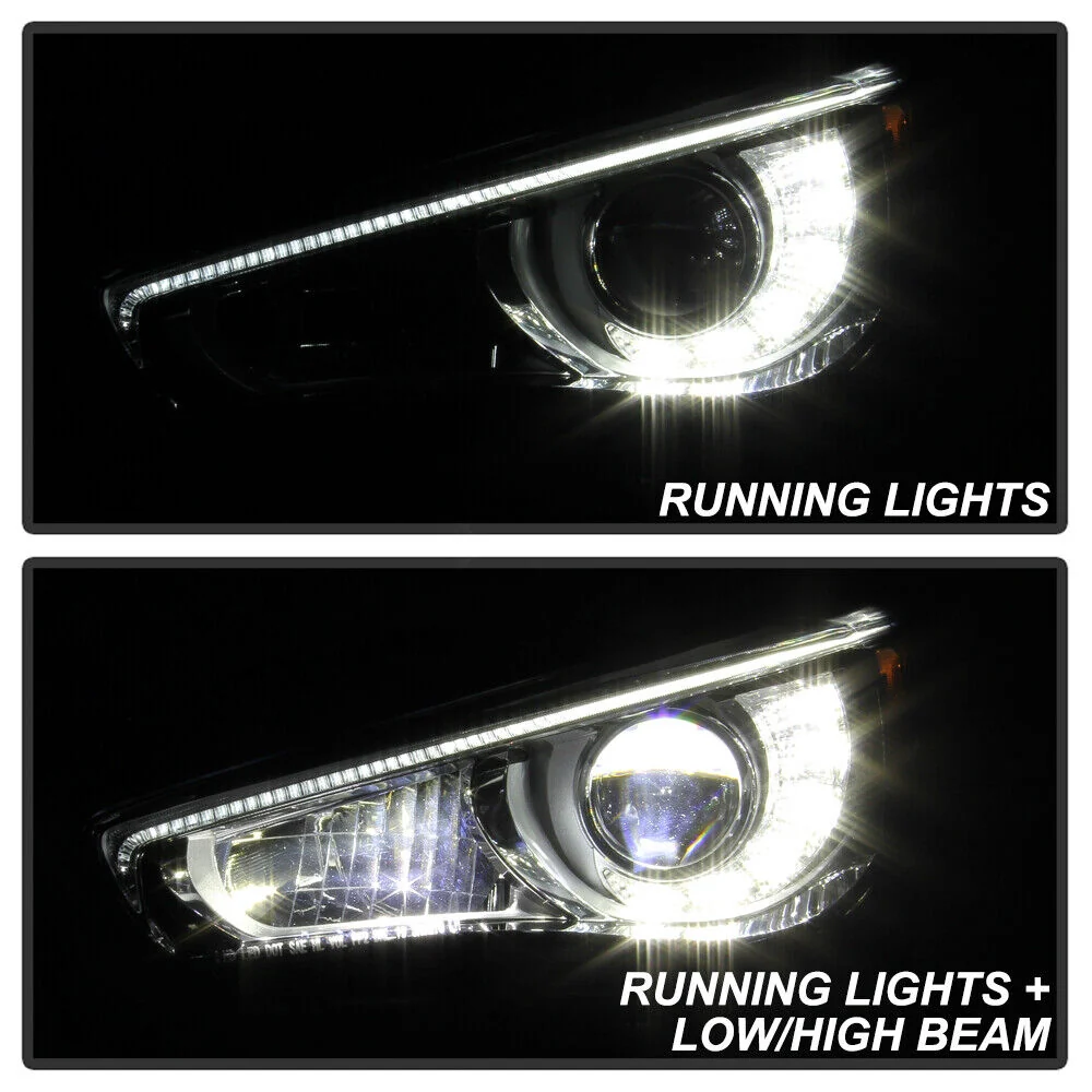 Left Side For 2014-2022 Infiniti Q50 w/o AFS LED DRL Projector Headlight Headlamp - Driver - Image 9
