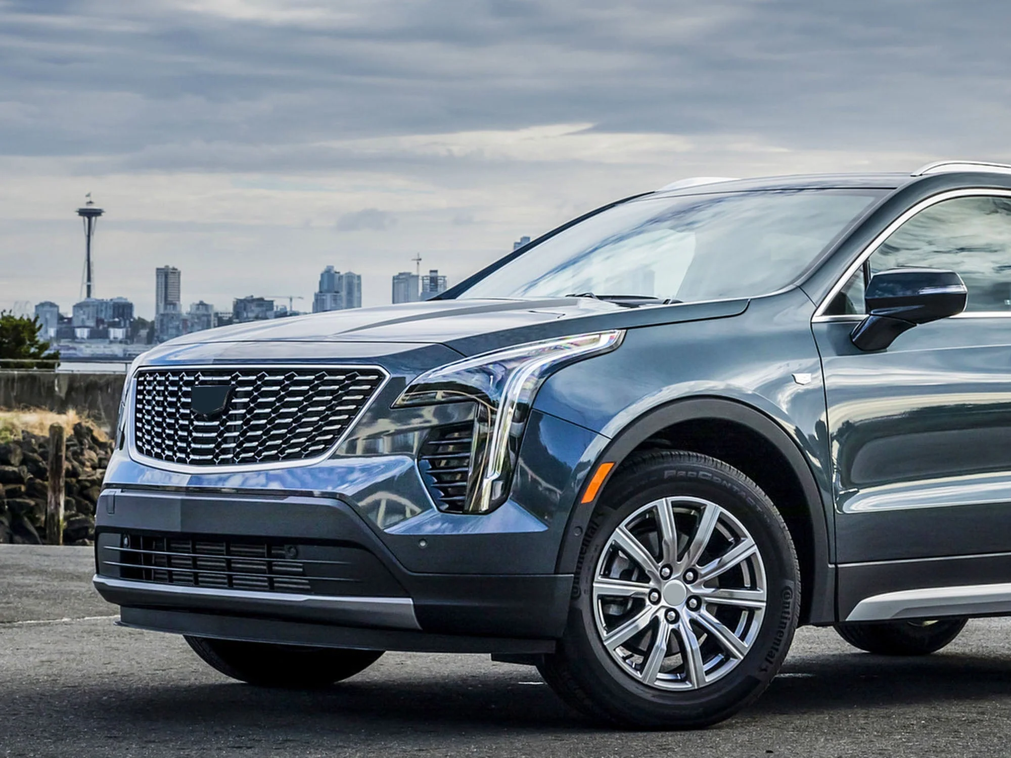 Front Upper Honeycomb Grill Chrome for Cadillac XT4 2019-2023 No Camera - Image 3