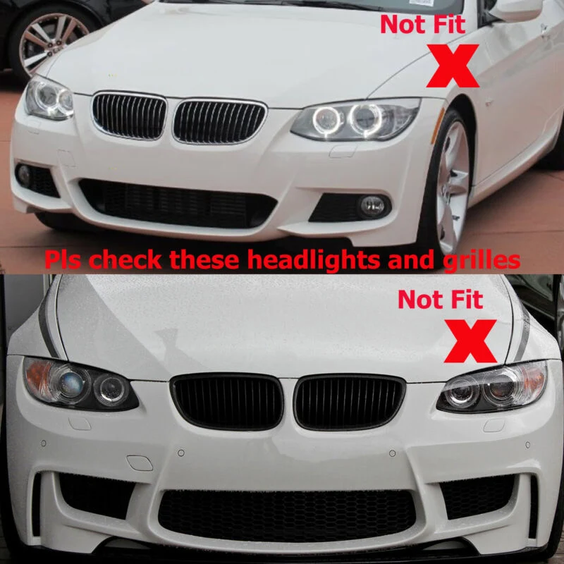 M-Color Front Kidney Grill for BMW E90 E91 4DR Sedan LCI 2009-2011 - Image 3