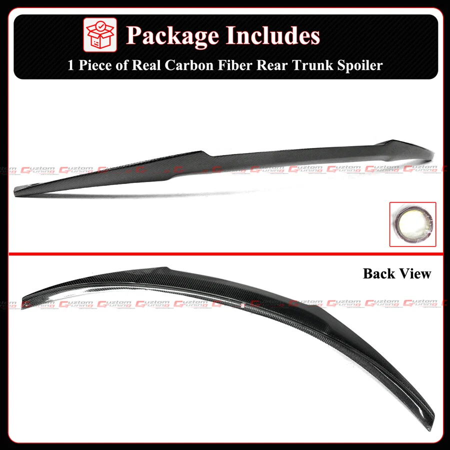 Real Carbon Fiber Trunk Spoiler For 2007-2013 BMW E82 125i 135i 1M - Image 3