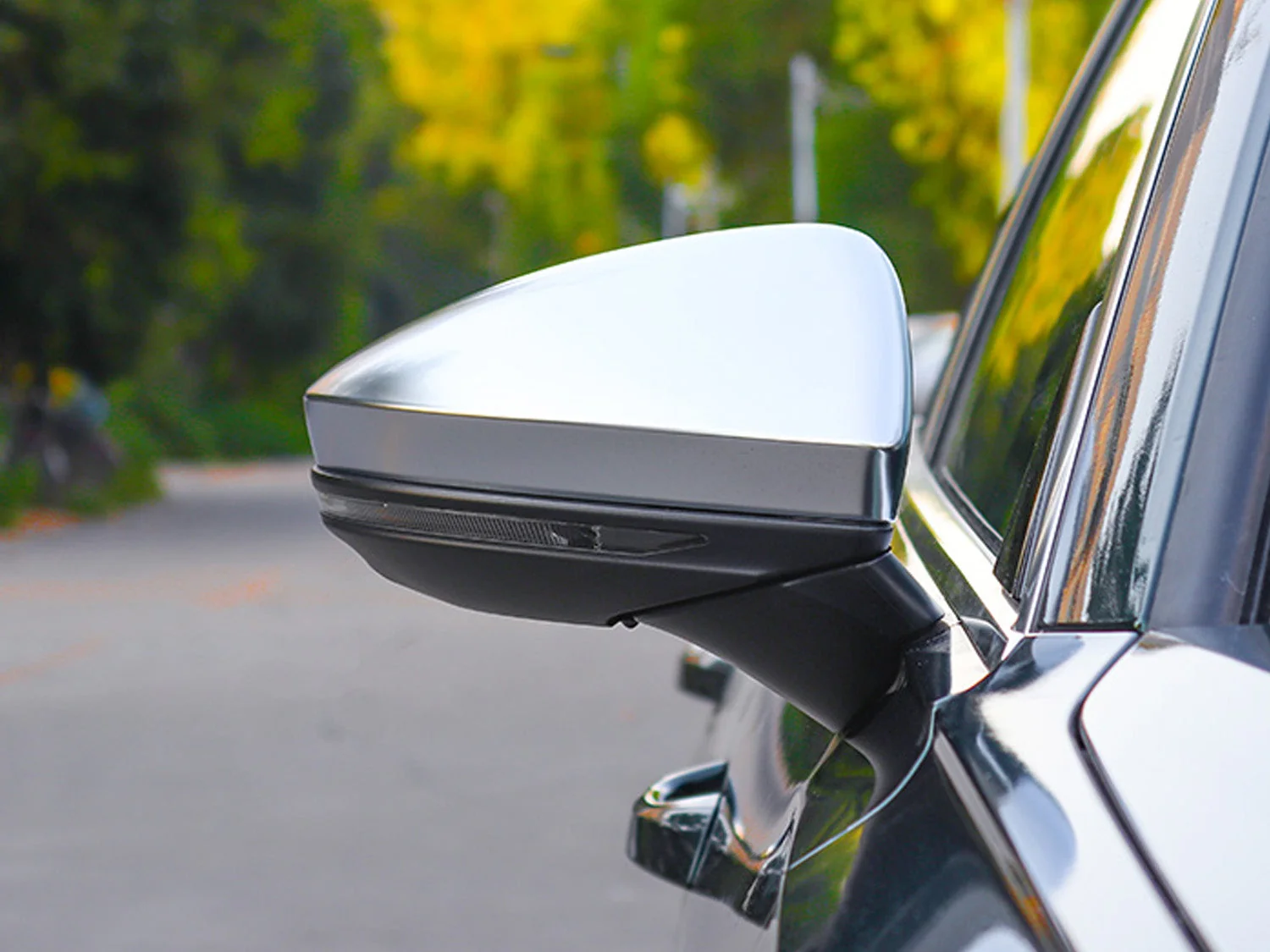 2x For 2019-2026 Audi A6 C8 S6 A7 4K S7 Chrome Side Mirror Cover Caps With Lane Assist - Image 3