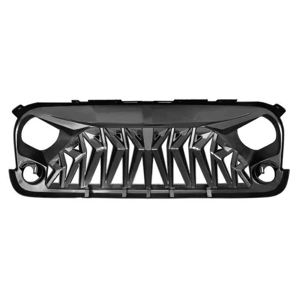 Matte Black Front Shark Grille Grill for Jeep Wrangler JK JKU 2007-2018 - Image 9