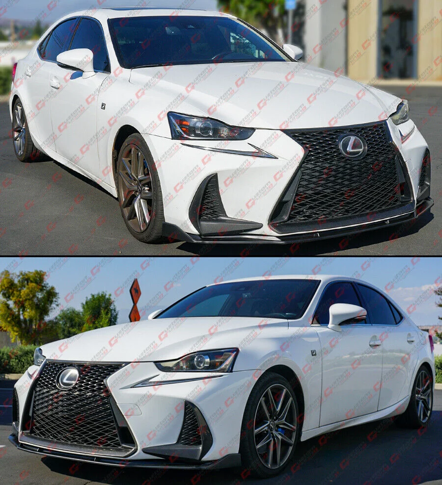 Matte Black Front Bumper Lip Splitter For 2017-2020 Lexus IS200t IS300 IS350 - Image 4
