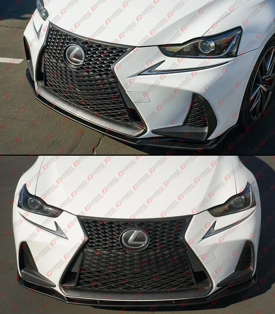 Matte Black Front Bumper Lip Splitter For 2017-2020 Lexus IS200t IS300 IS350 - Image 6