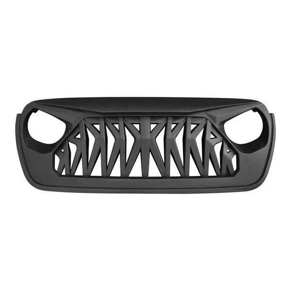 Shark Style Front Bumper Grille Grill for Jeep Wrangler JL JT 2018-2021 Matte black - Image 5