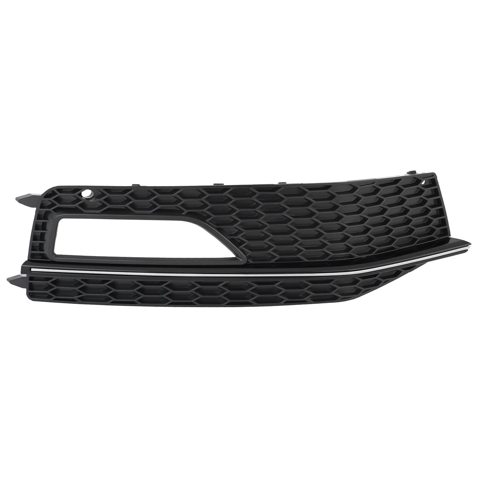 Fog Light Lamp Cover Grille Grill For Audi A4 S-line S4 2013-2015 2016 - Black with Chrome Trim - Image 4