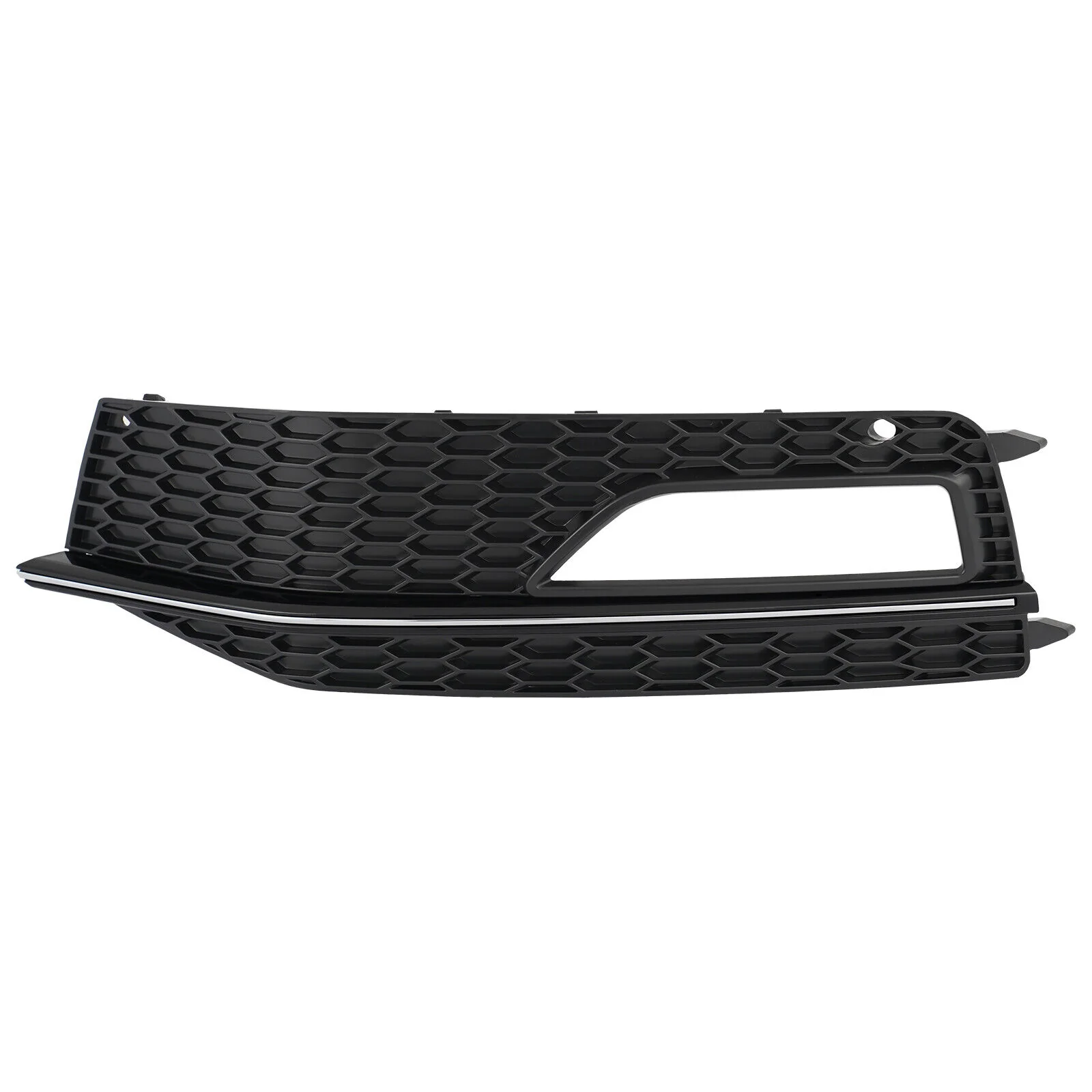 Fog Light Lamp Cover Grille Grill For Audi A4 S-line S4 2013-2015 2016 - Black with Chrome Trim - Image 5