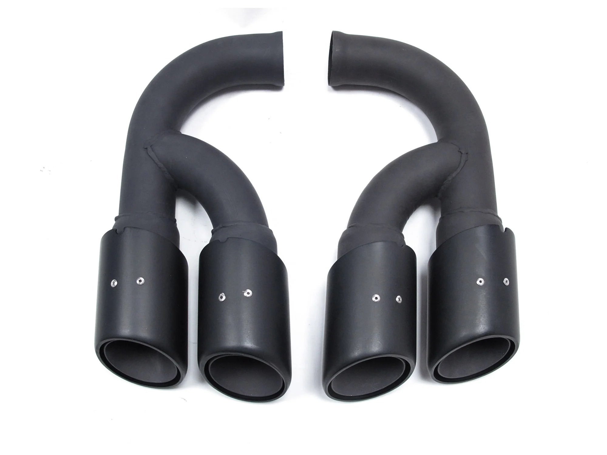 Matte Black Exhaust Tips Muffler for Porsche Cayenne 2011-2014 Long Pipes - Image 10