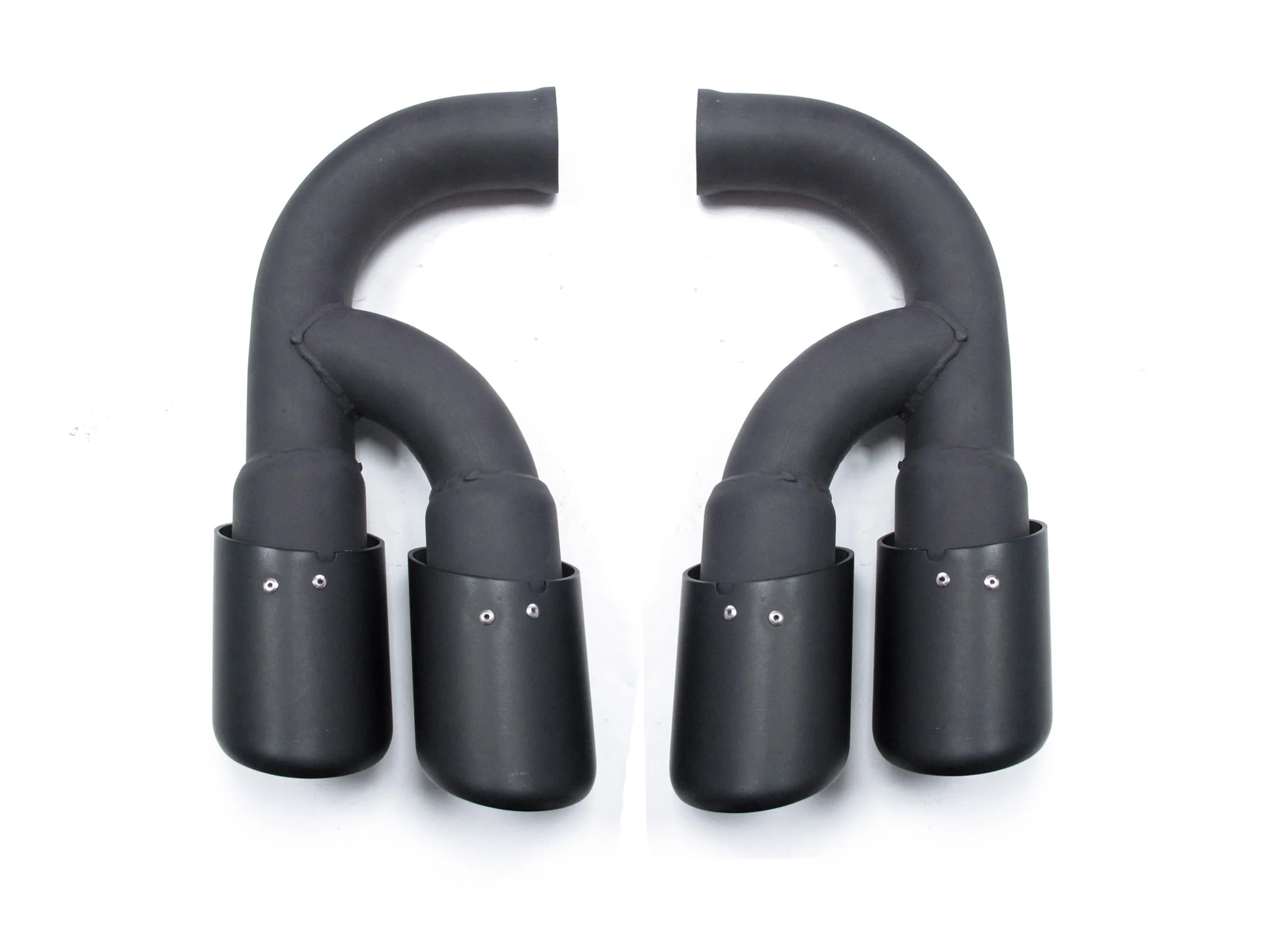 Matte Black Exhaust Tips Muffler for Porsche Cayenne 2011-2014 Long Pipes - Image 5