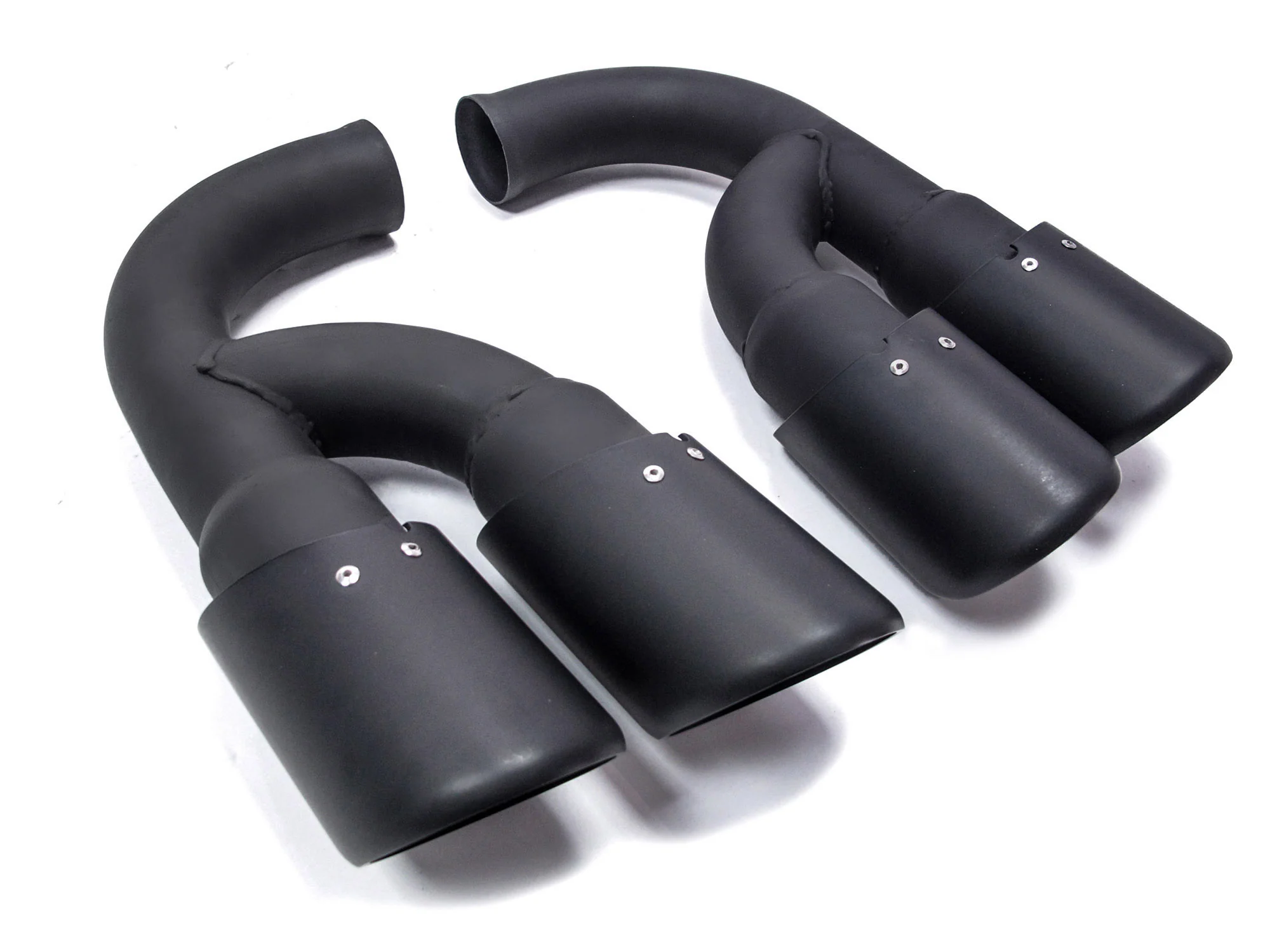 Matte Black Exhaust Tips Muffler for Porsche Cayenne 2011-2014 Long Pipes - Image 6