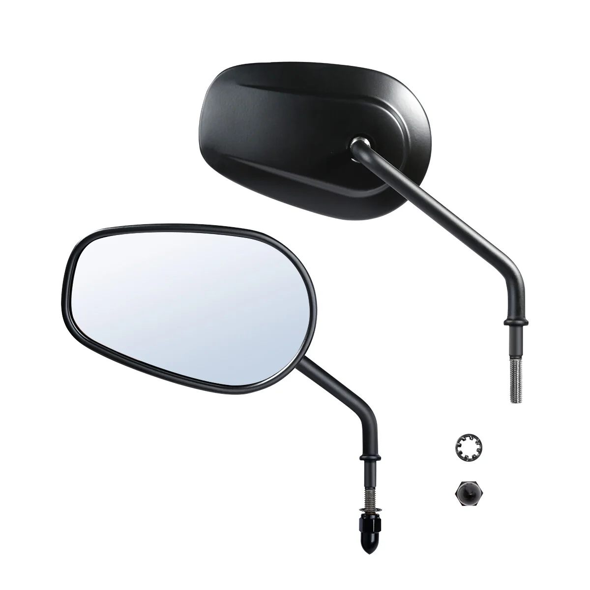 Matte Black Rear View Mirrors for Harley Davidson 1982+ Sportster, Softail, Dyna, Touring - Image 4