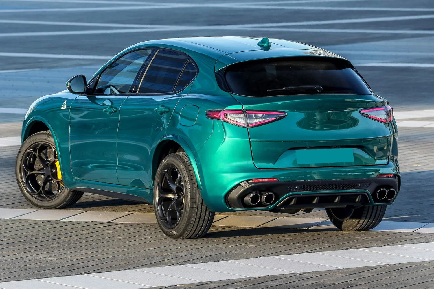 Matte Carbon Exhaust Tips Replacement for Alfa Romeo Stelvio Twin Dual Muffler Pipe - Image 2