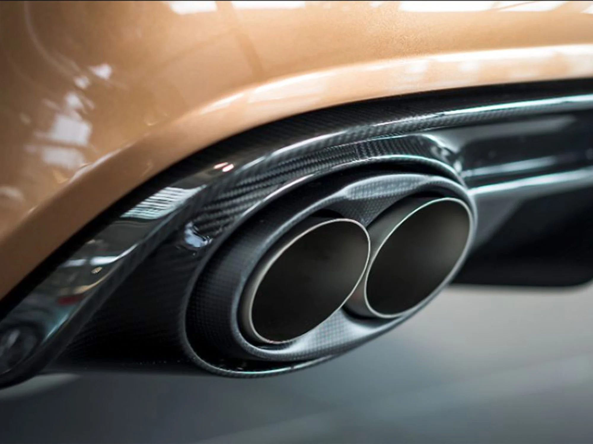 67mm Inlet Matte Carbon Fiber Exhaust Tips Muffler Tailpipe for AUDI A3 A4 A5 A6 A7 - Image 3