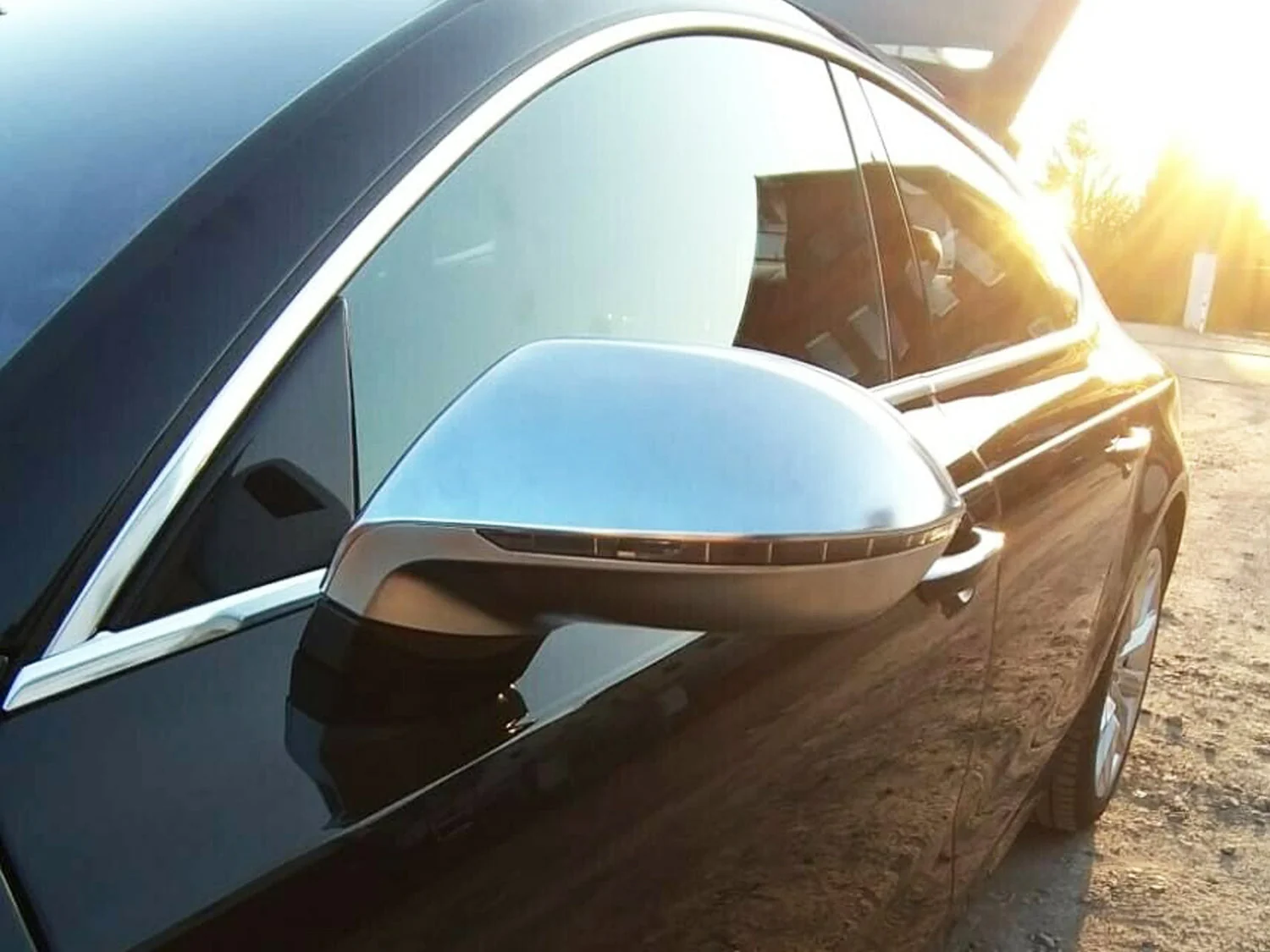 Pair For 2012-2018 AUDI A7 C7 S7 RS7 Matte Chrome Mirror Cover Caps - Image 5