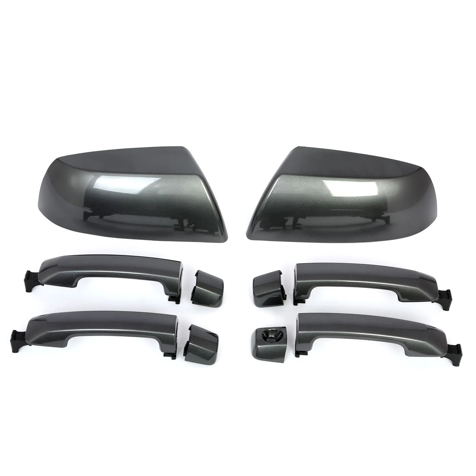 Gray Mirror Cover & Door Handle Kit For Toyota Tundra Sequoia 2011-2019 - Image 4