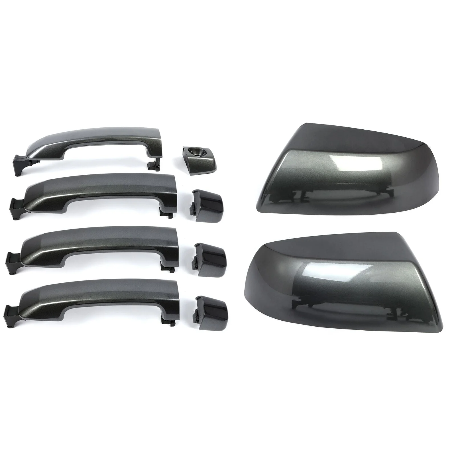 Gray Mirror Cover & Door Handle Kit For Toyota Tundra Sequoia 2011-2019 - Image 5