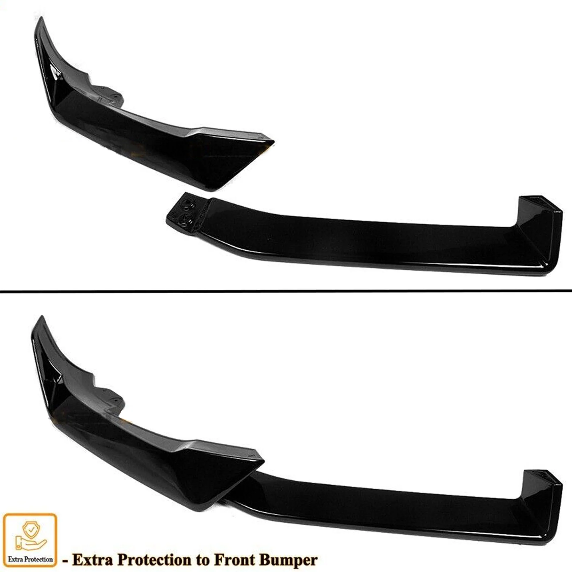 MP Style Gloss Black Front Bumper Lip Spoiler For 2024-2026 BMW X6 G06 M Sport LCI - Image 2