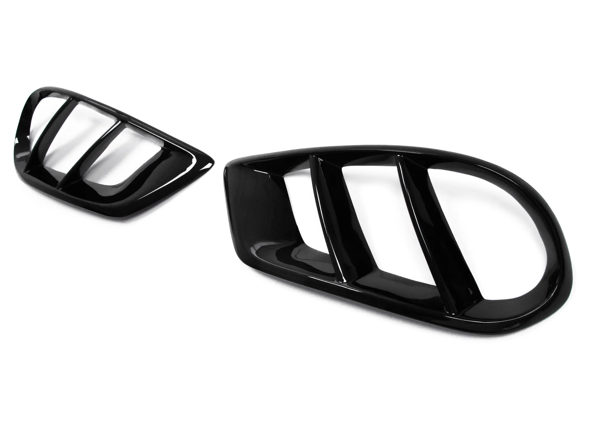 Gloss Black Fog Light Air Duct Vent Covers For 2015-2018 Mercedes Benz W205 C300 C43 AMG - Image 7